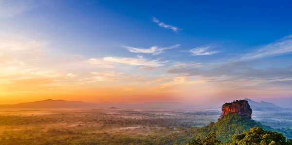 Sunrise view to Sigiriya rock, Sri Lanka